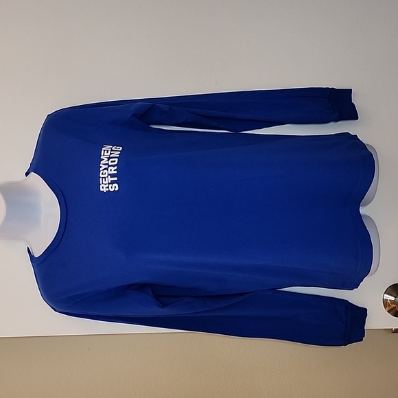Regymen Strong Long Sleeve Shirt, Blue, White, Size Small - Picture 1 of 6